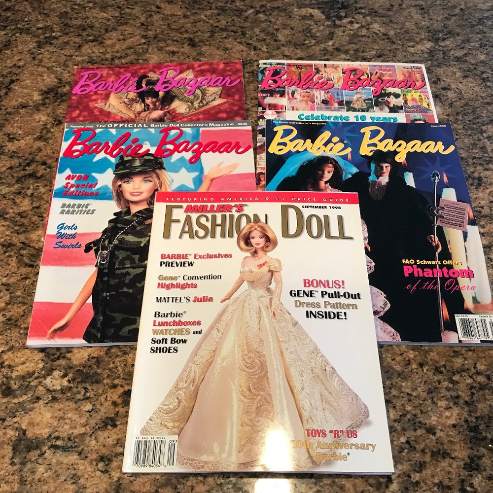 Barbie Bazaar Magazine Lot of 4 Plus Bonus Miller Magazine
